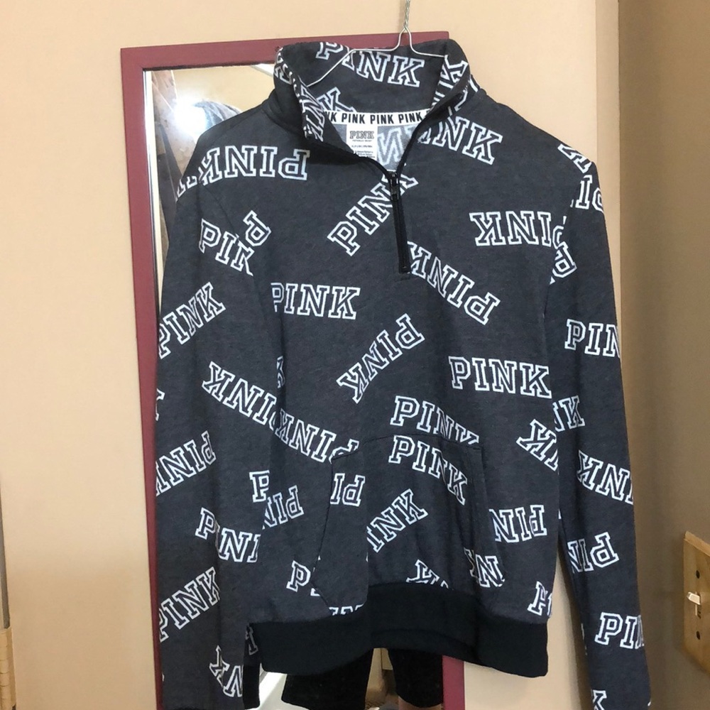 PINK, Half zip up long sleeve